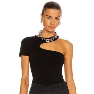 Helmut Lang Seamless Jersey Cutout Tee Top M/L